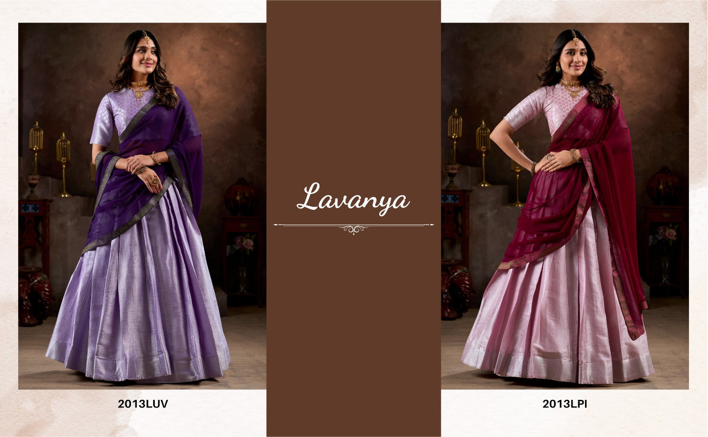 ES Elegant Jacquard Silk Lehenga Set with Weaving Work and Georgette Dupatta