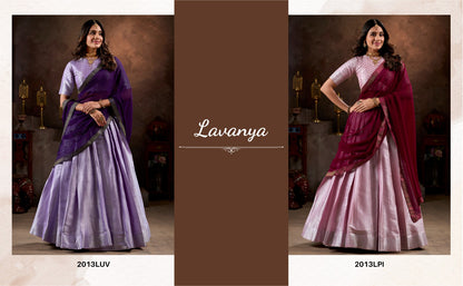 ES Elegant Jacquard Silk Lehenga Set with Weaving Work and Georgette Dupatta