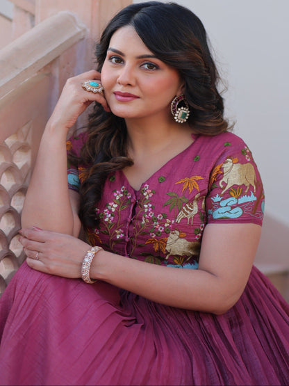 ES Premium Readymade Koti-Gown Collection - Embroidery Work