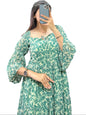 ES Women Georgette Multicolor Floral Printed Frock