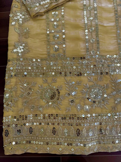 Women’s JMC Silk Thread & Sequence Embroidered Kurta Palazzo Set with Dupatta-RE