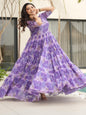 ES Faux Georgette Fully Flair Gown with Print