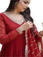 ES Women Long  Georgette Gown with Dupatta & Embroidered Sequins work