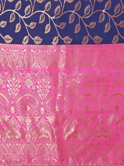 KF Women Kanjivaram Banarasi Silk Woven Design Saree
