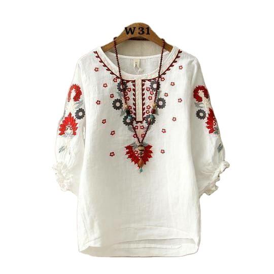 YNF Fully Stitched Western Tunic Top - Heavy Rayon Fabric & Embroidery