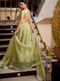 ES Elegant Gold Crush Lehenga Set with Sequins, Jarkan Work