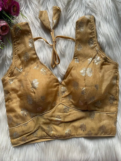 ES Designer Dola Silk Jacquard Partywear Blouse – Intricate Cosmos Viscose Weave