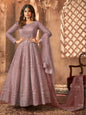 YNF Designer Net Semi-Stitched Anarkali Suit with Heavy Sequence Coding Embroidery