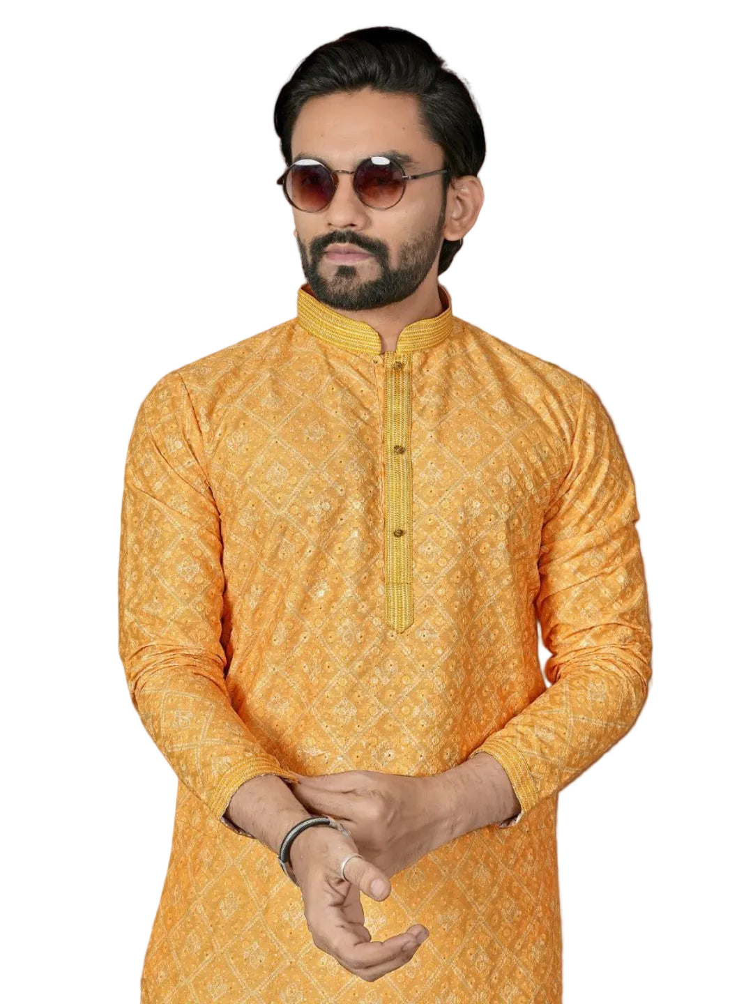 RE Men’s Designer Lucknowi Cotton Set – Extraordinary Digital Print Collection