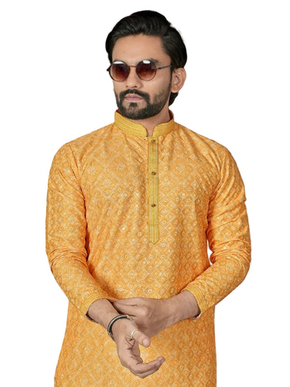 RE Men’s Designer Lucknowi Cotton Set – Extraordinary Digital Print Collection