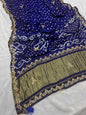 YNF Pure Model Gaji Silk Bandhej Saree with Original Lagadi Patta & Hand Work