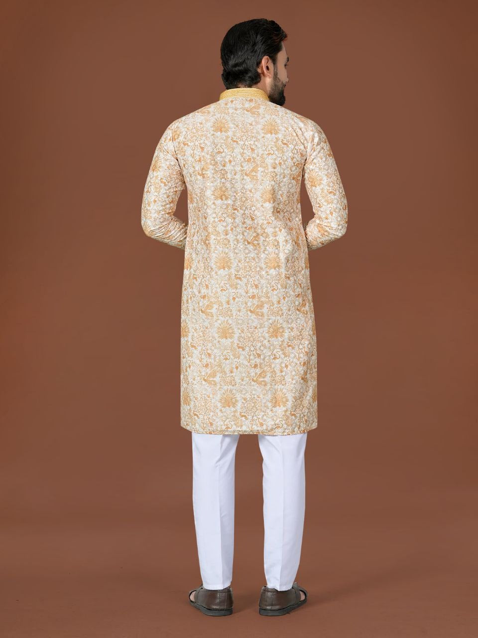 RE Men’s Designer Lucknowi Cotton Set – Extraordinary Digital Print Collection