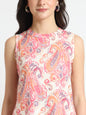 Divena Black Beautiful Floral Print Rayon Sleeveless straight-cut kurta with Pant for