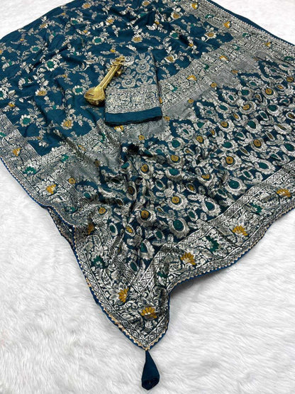 YNF Dola Silk Designer Silk Sarees with Zari Border in 10 Different colors