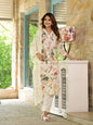 Divena Cream Floral Printed Straight Cotton Kurta Set-SSDBK1384