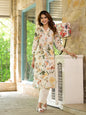 Divena Cream Floral Printed Straight Cotton Kurta Set-SSDBK1384