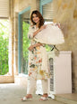 Divena Cream Floral Printed Straight Cotton Kurta Set-SSDBK1384