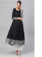 Divena Women's A-Line Black Rayon Kurta - SSDK0118 Black