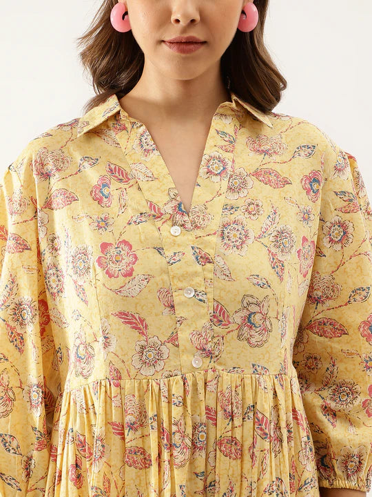 Divena Paisley Printed Cotton Dress for Women - SSDK1034_42_43