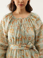 Divena Sky Blue Floral Dress -SSDK1036