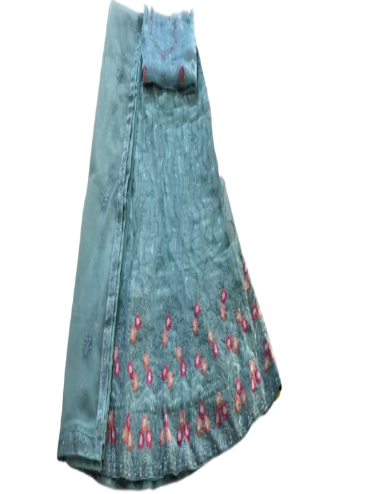 ShinySelect Women Jimmy Choo stylis partywear Lehenga with stone work & blouse piece (Jimmy Choo) Jimmy Choo Sea Green