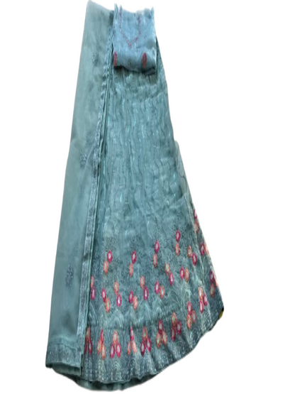 ShinySelect Women Jimmy Choo stylis partywear Lehenga with stone work & blouse piece (Jimmy Choo) Jimmy Choo Sea Green