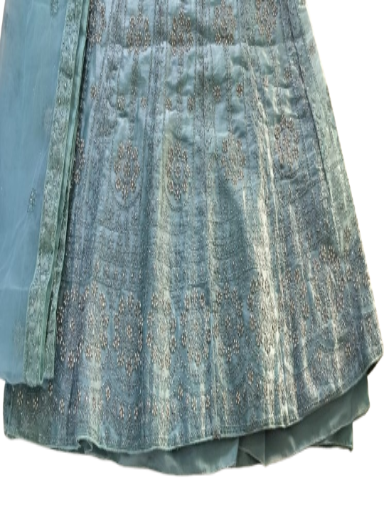 ShinySelect Women Jimmy Choo stylis partywear Lehenga with stone work & blouse piece (Jimmy Choo) Jimmy Choo Light Blue