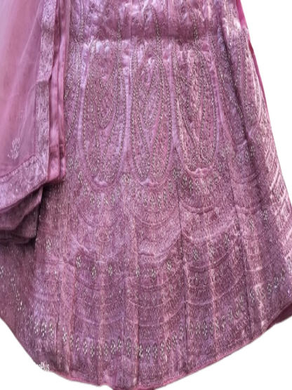 ShinySelect Women Jimmy Choo stylis partywear Lehenga with stone work & blouse piece (Jimmy Choo)