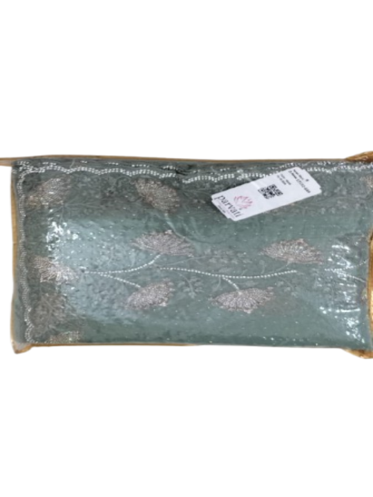 ShinySelect Women silk saree with Zari work & blouse piece (Silk) Sea Green