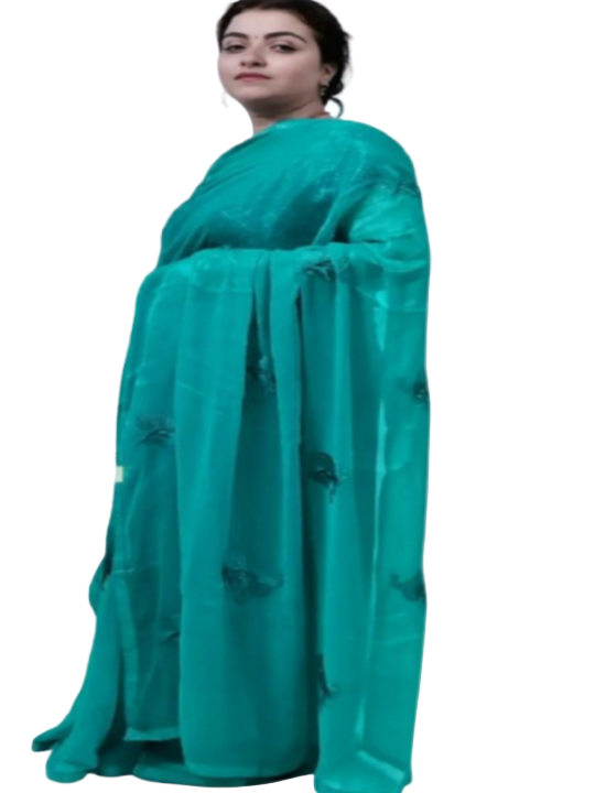 ShinySelect Jimmy Choo Saree With Blouse Piece & Light Work