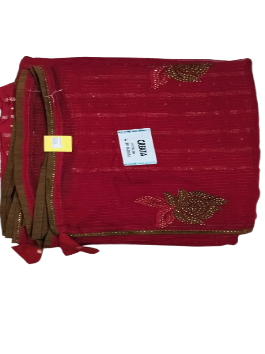 ShinySelect Soft & comfortable Georgette saree with blouse piece