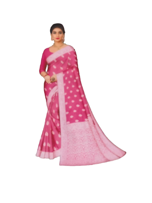 ShinySelect Cotton Saree with threaded border