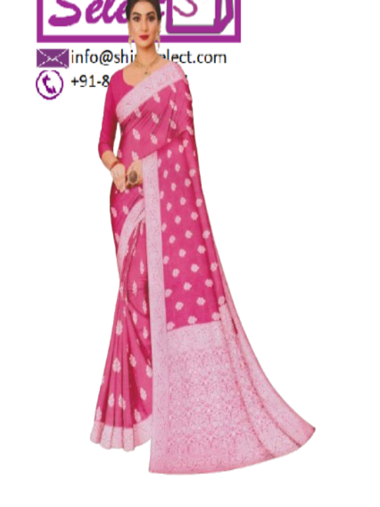 ShinySelect Cotton Saree with threaded border