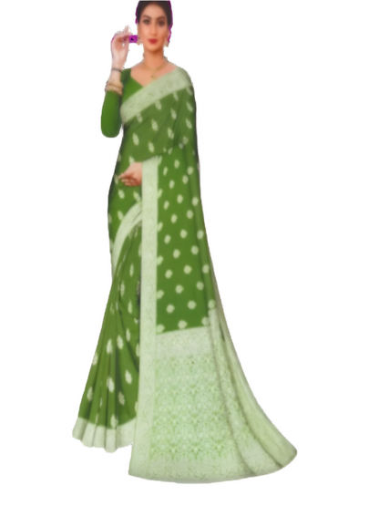 ShinySelect Cotton Saree with threaded border