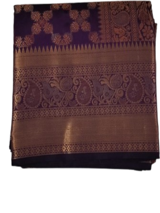 ShinySelect Cotton Silk Saree with Zari work Jamuni