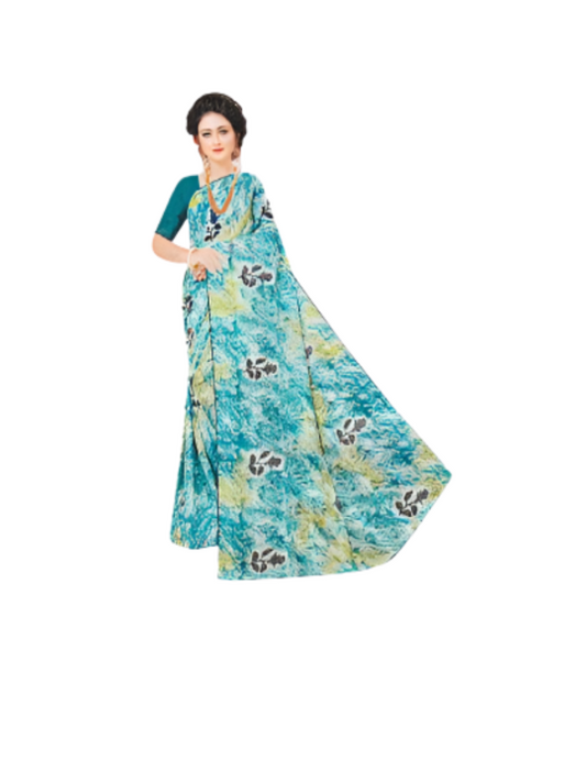 ShinySelect Chiffon saree with light stonework