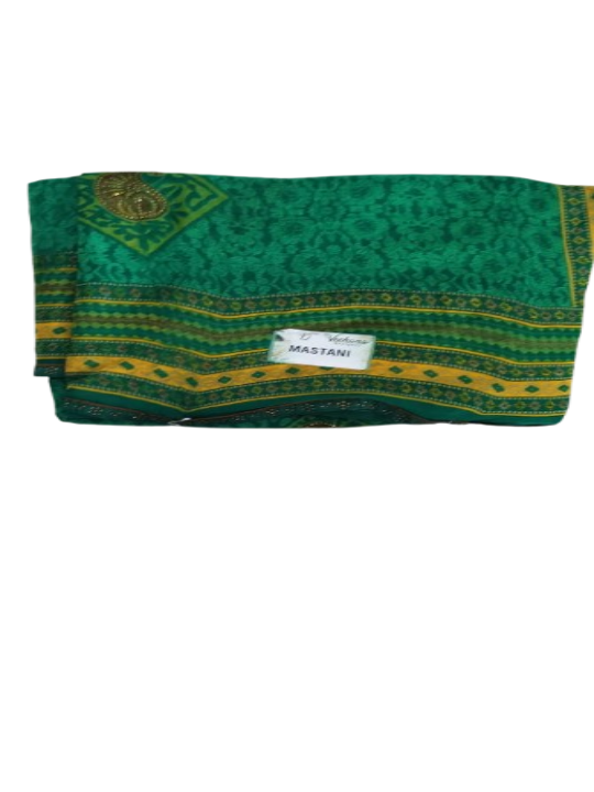 ShinySelect Soft & comfortable Georgette saree with light stone work Green