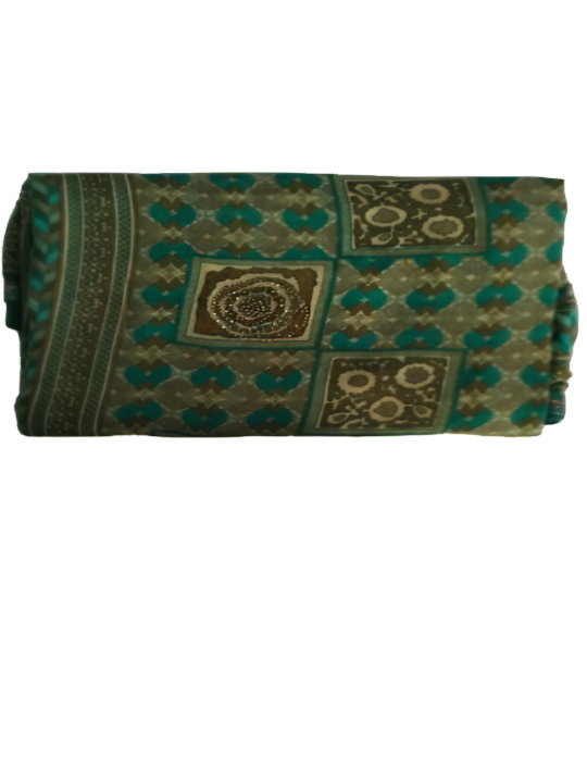 ShinySelect Soft & comfortable Georgette saree with light stone work Green