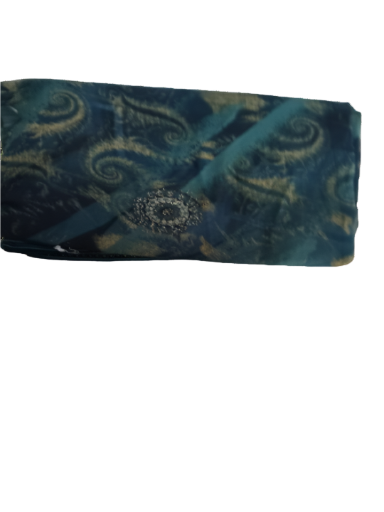 ShinySelect Soft & comfortable Georgette saree with light stone work Navy Blue