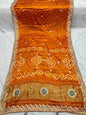 YNF Authentic Hand Bandhej Saree with Original Lagadi Patta Pallu & Handwork