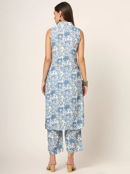 Divena Cream Printed Rayon Fabric Straight Kurta & Bottom in Seven Diff Colors