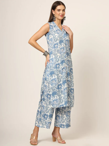 Divena Cream Printed Rayon Fabric Straight Kurta & Bottom in Seven Diff Colors