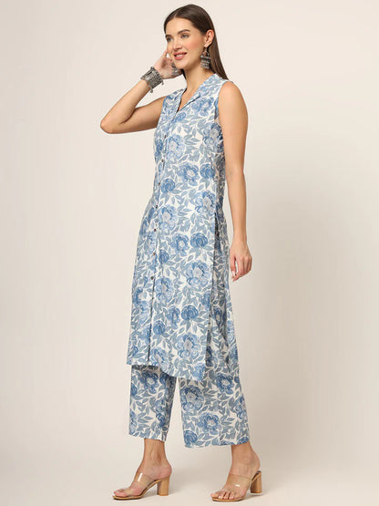 Divena Cream Printed Rayon Fabric Straight Kurta & Bottom in Seven Diff Colors