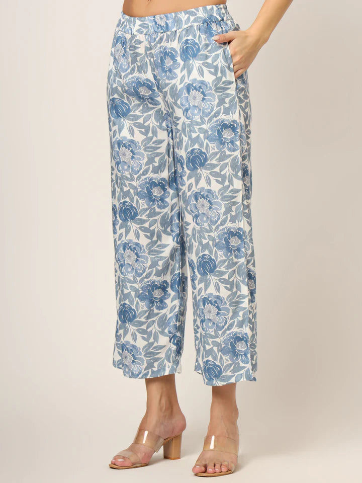 Divena Cream Printed Rayon Fabric Straight Kurta & Bottom in Seven Diff Colors