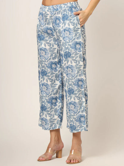 Divena Cream Printed Rayon Fabric Straight Kurta & Bottom in Seven Diff Colors