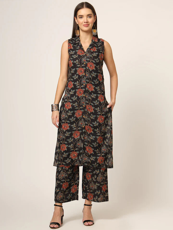 Divena Cream Printed Rayon Fabric Straight Kurta & Bottom in Seven Diff Colors