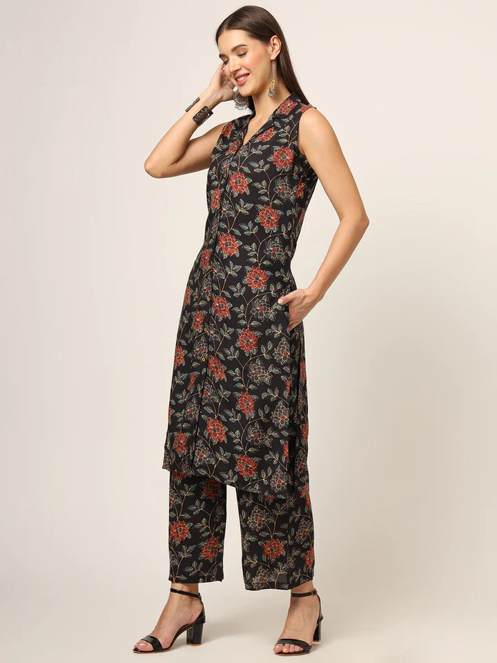 Divena Cream Printed Rayon Fabric Straight Kurta & Bottom in Seven Diff Colors