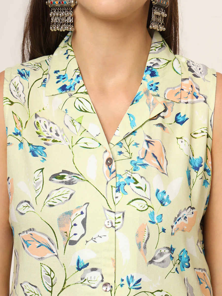 Divena Cream Printed Rayon Fabric Straight Kurta & Bottom in Seven Diff Colors