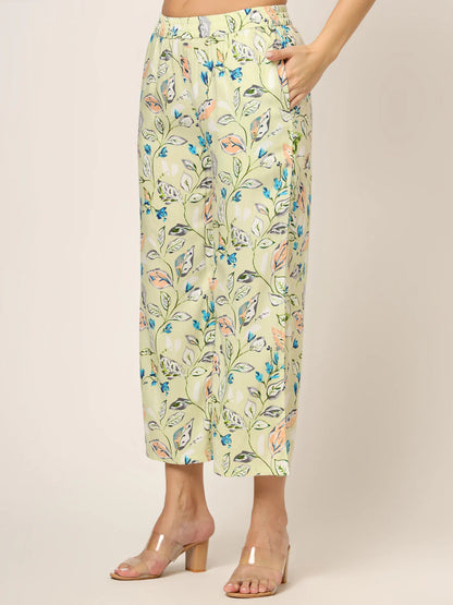 Divena Cream Printed Rayon Fabric Straight Kurta & Bottom in Seven Diff Colors