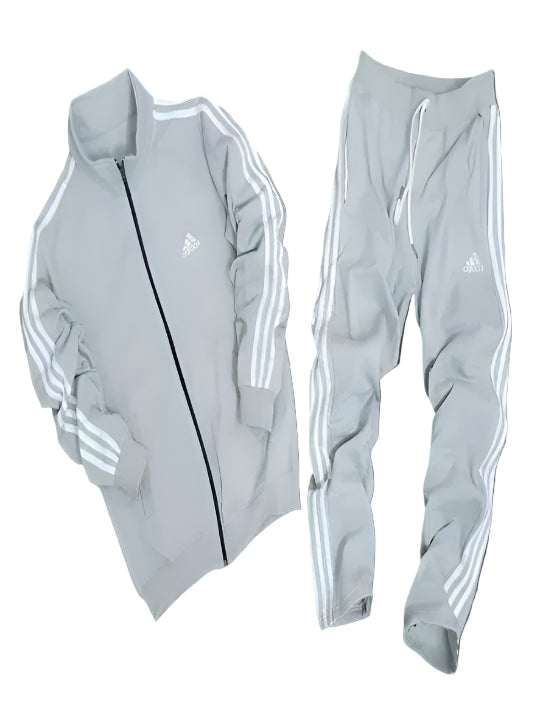 Fleece Hooded Tracksuits for Men (Grey, L & XL)